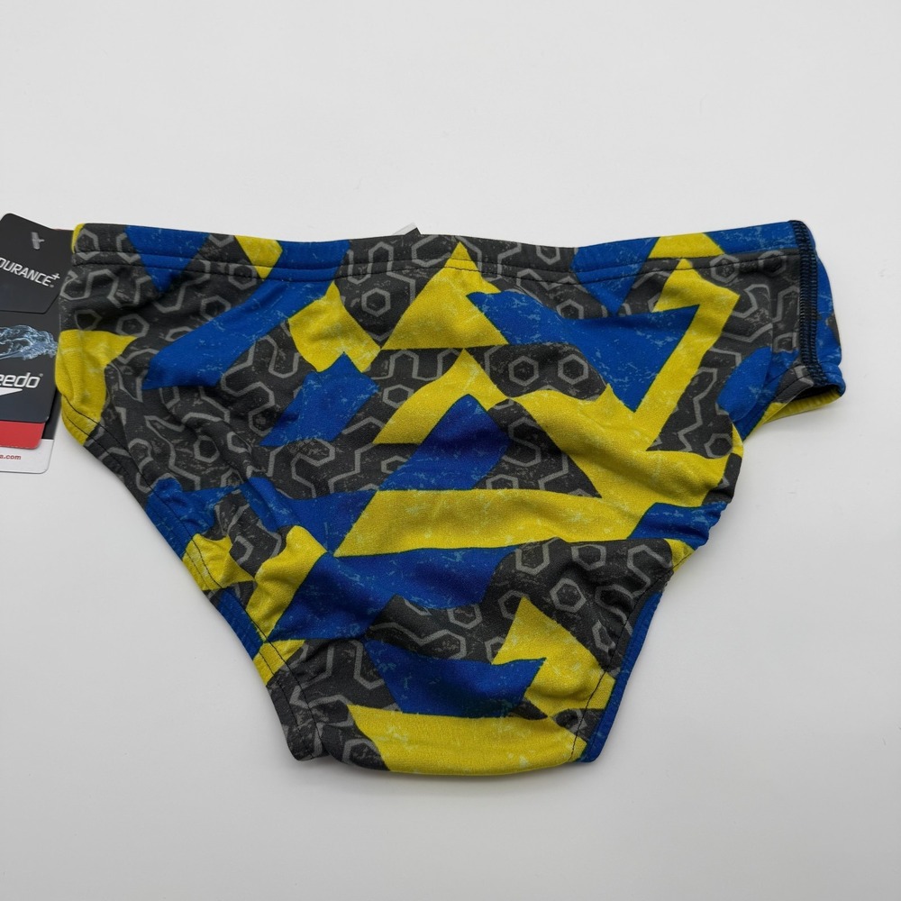 Speedo Ruse Blocks Briefs Mens 30 Endurance+ Competitive Swim Sapphire Gold 917 - Picture 2 of 11